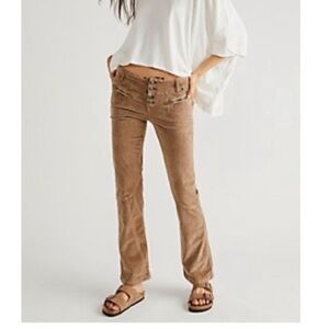 High tiger eye slim flare pants Free People